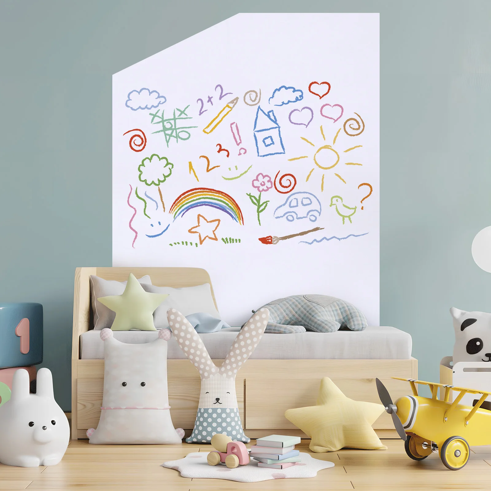 

1 Roll Erasable Whiteboard Paper Dry Erase Adhesive Sticker Reusable Memo Teaching Tool Pen Towel Included White Board Sticker
