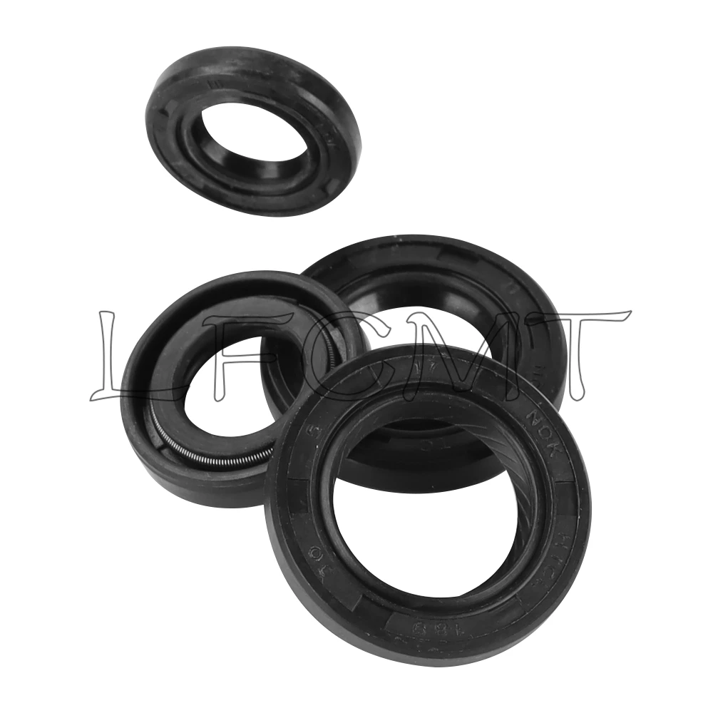 4PCS/SET 17x29x5 18.9x30x5 13.7x24x5 12x21x4 Black Skeleton Oil Seal Nitrile Rubber Gasket Sealing Ring