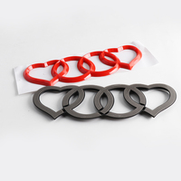 Car ABS Four Love Style Heart-Shaped Badge Logo Auto Front Rear Badges Decoration For Audi A1 A2 A3 A4 A4L A5  RS RS3 RS4 R8