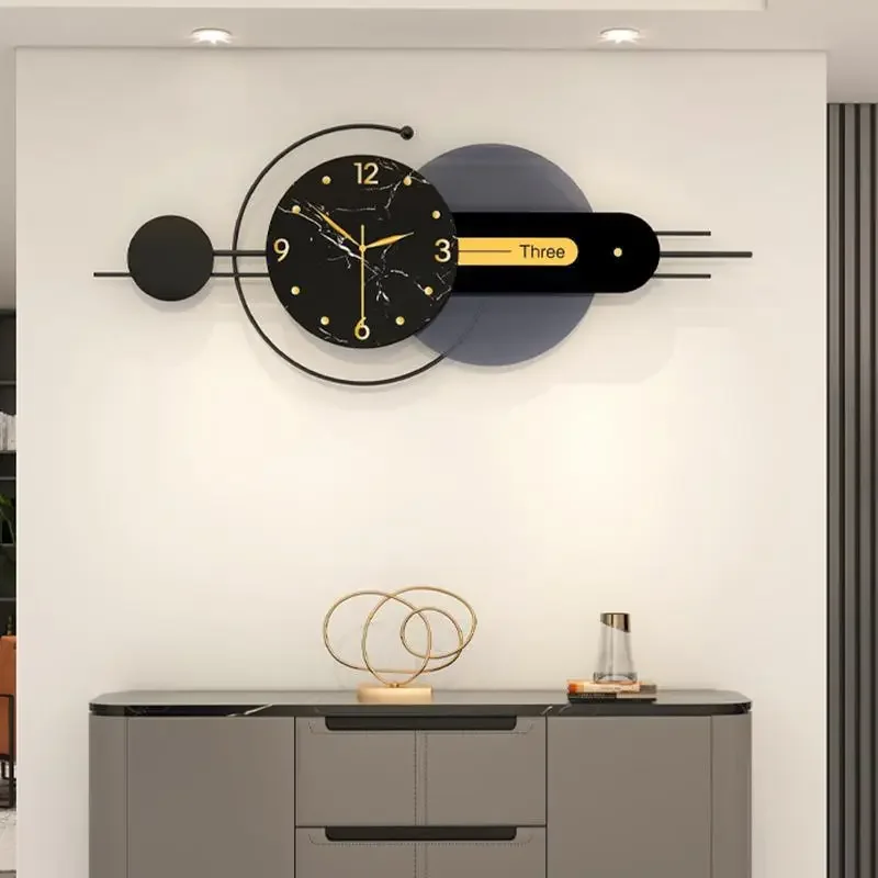 

Modern Minimalist Light Luxury Wall Clock - High-End Silent Drill-Free Clock for Living Room, Dining Room & Home Wall Decor