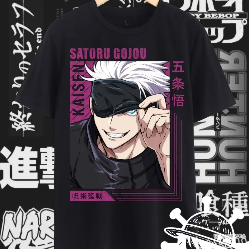 

Jujutsu Kaisen Short-sleeved T-shirt Men's Summer Fushiguro Megumi Gojo Satoru Tiger Stick Hisahi Surrounding Clothes T-shirt