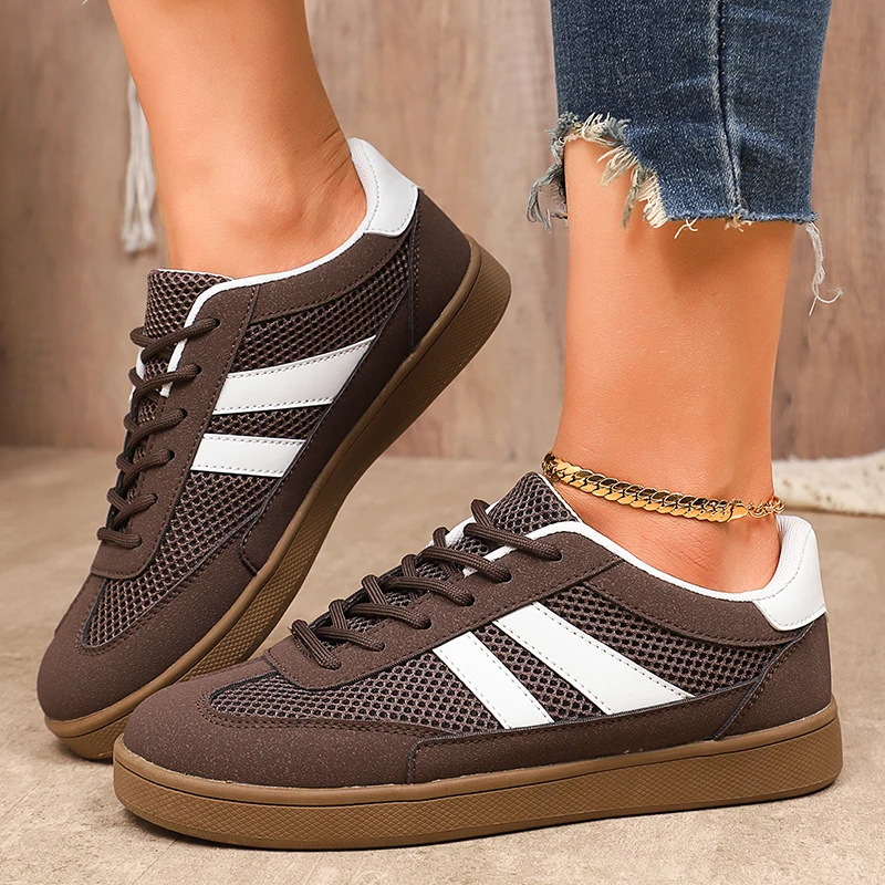 

2026 New Breathable Sneakers Women Spring Autumn Soft Sole Lace Up Casual Flats Woman Comfort Non Slip Sports Shoes Female 36-43