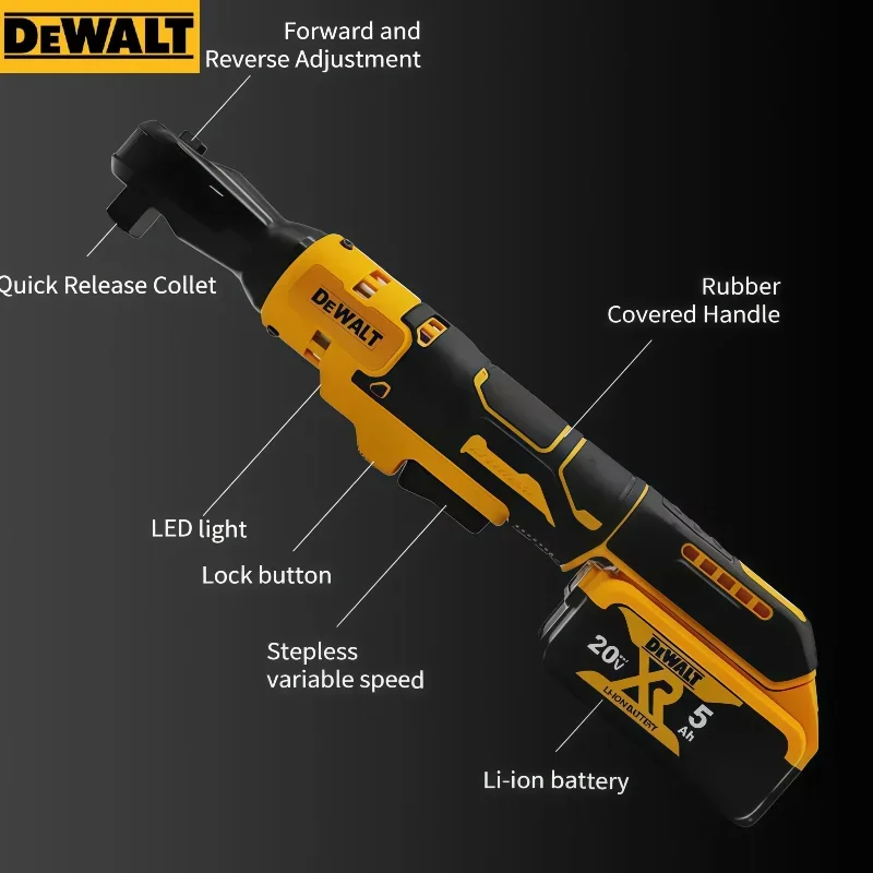 

Dewalt DCF512 Бесщеточный трещотка Прямоугольный ключ Аккумуляторный шуруповерт Многофункциональный ключ с регулируемой скоростью Светодиодный для батареи Dewalt