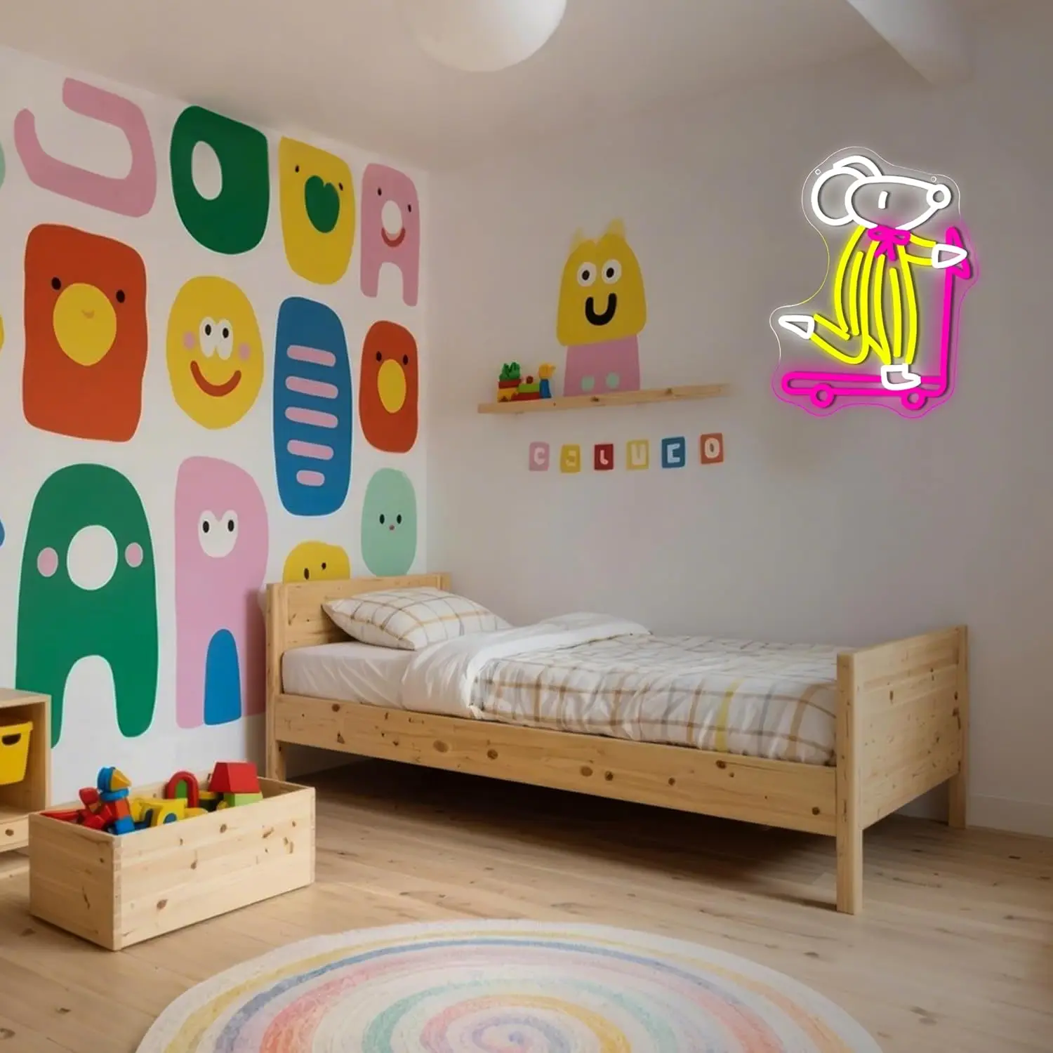 Skateboard Muis Neon Sign Interessante Cartoon LED Neon Light voor Man Cave Toy Store Slaapzaal Bar Club Shop Art Verjaardagscadeaus