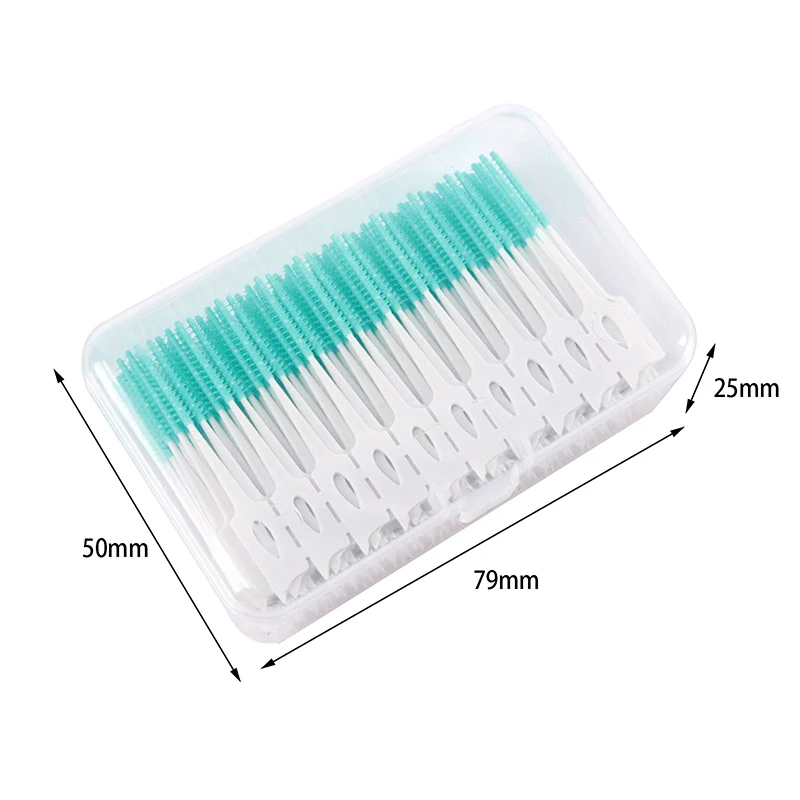 120pcs/box Oral Care Tools Silicone Interdental Brushes Super Soft Dental Cleaning Brush Teeth Cleaner Dental Floss Toothpicks