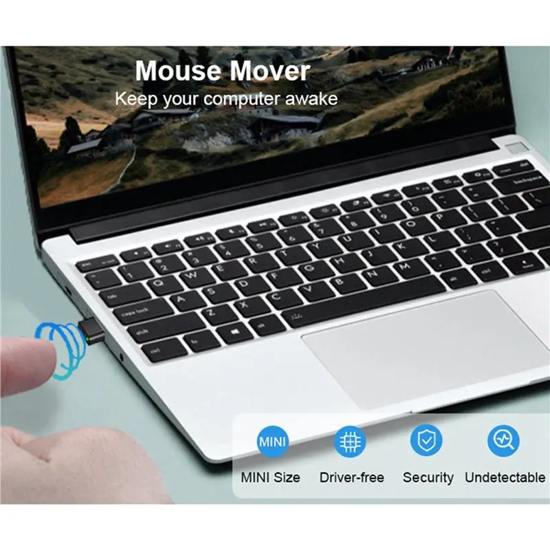 Exquisite-20X USB Mouse Jiggler Undetectable Mouse Mover Anti Computer Hibernation Mobile Cursor With Separate Mode And On/OFF