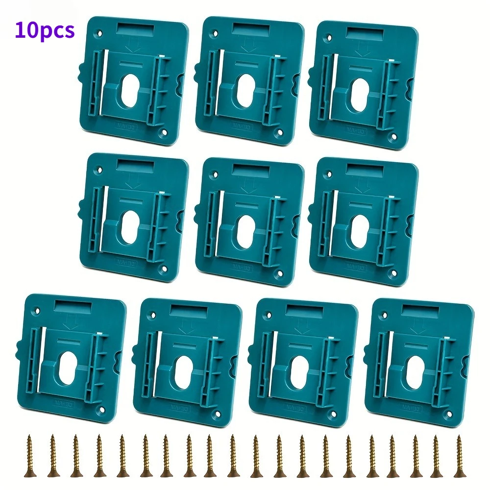 10pcs Battery Dock Holder Wall Mount for 18V Makita BL1860 BL1850 BL1840 BL1830 Batteries Bracket Storage for Warehouse Factory