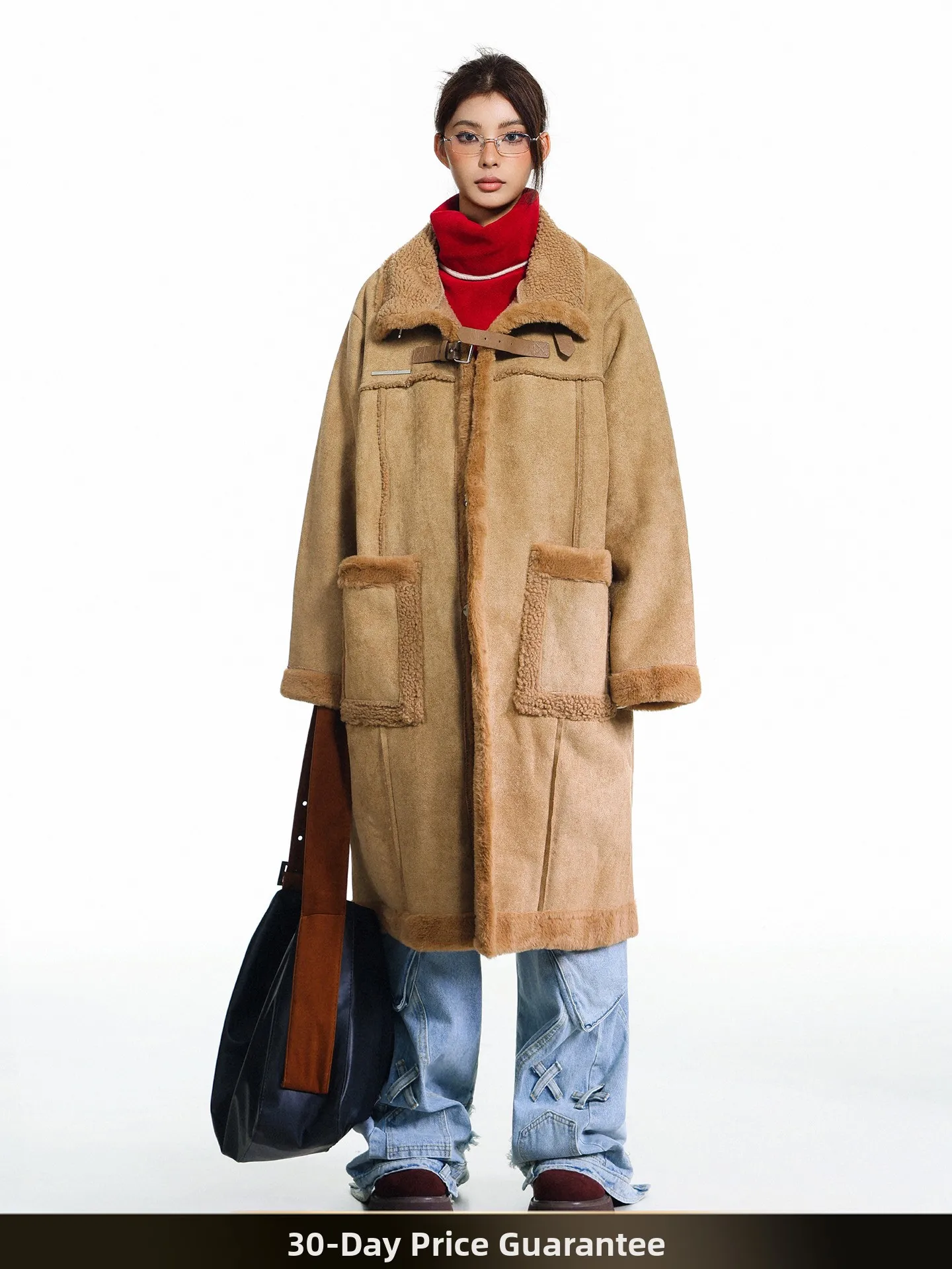 

Мужская зимняя куртка Nted American Retro из овечьей шерсти и хлопка, свободного кроя, теплая, для пар, молодежная, повседневная, Cleanfit