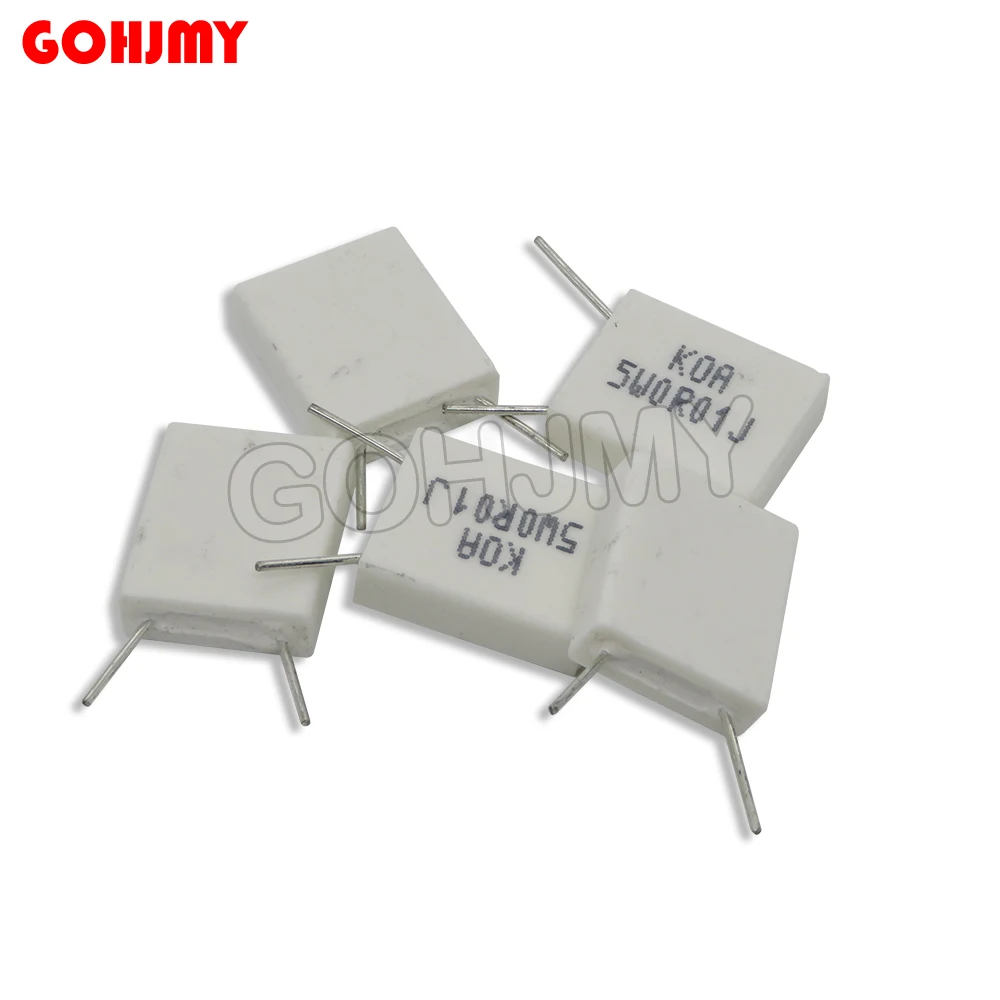 10 pces bpr56 0.01 resi0.5 ohm resistor cerâmico não-indutivo 0.1r 0.15r 0.22r 0.25r 0.33r 0.5r