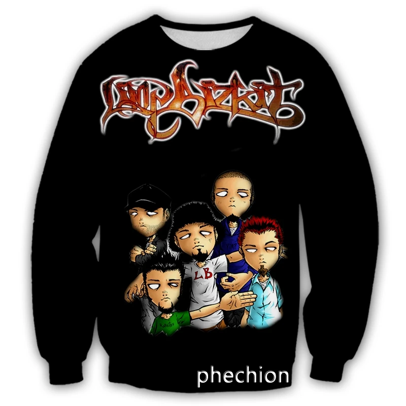 phechion New Fashion Men/Women Limp Bizkit 3D Print Casual Sweatshirt Streetwear Men Loose Sporting Sweatshirt G55