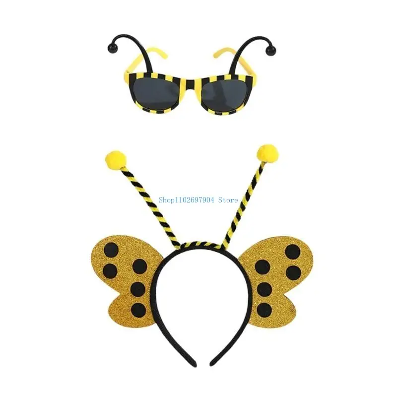 

N7YF аксессуары для костюма пчелы, повязка на голову с ушками, костюм пчелы для Хэллоуина, косплея, вечеринки