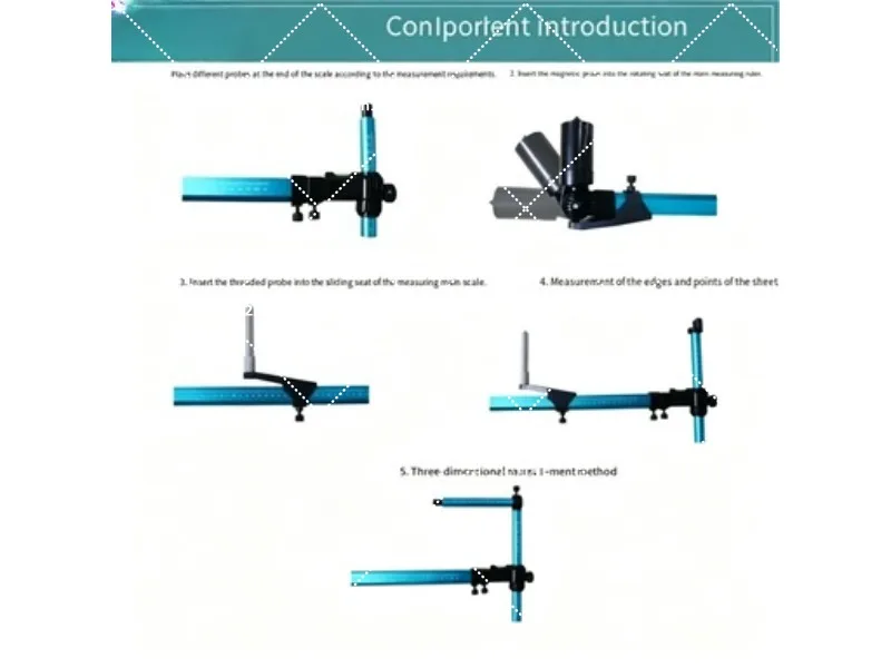 2D Auto Body Measuring System Frame Machine Chassis Tram Gauge Car Sheet Metal Repair Tool