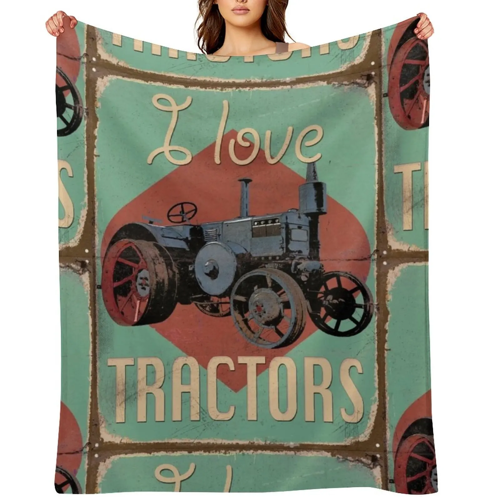 

BoolerooTractorT48_01a Throw Blanket Decorative Sofas Thermal Decorative Beds for babies Blankets