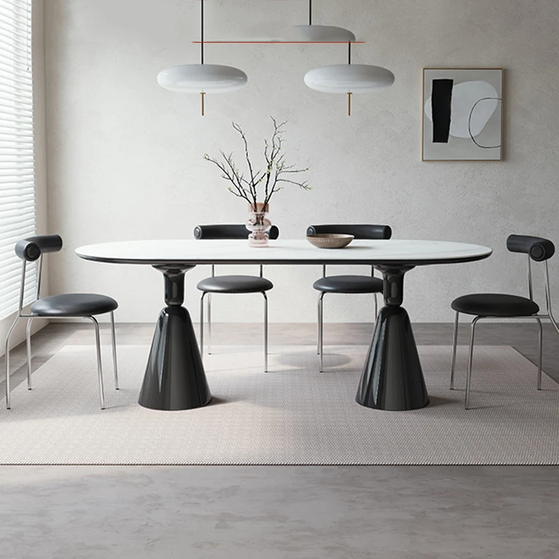 Unique Kawaii Dining Table Oval Waterproof High Conference Set Dinning Tables Modern White Nordic Mesas De Jantar Home Furniture