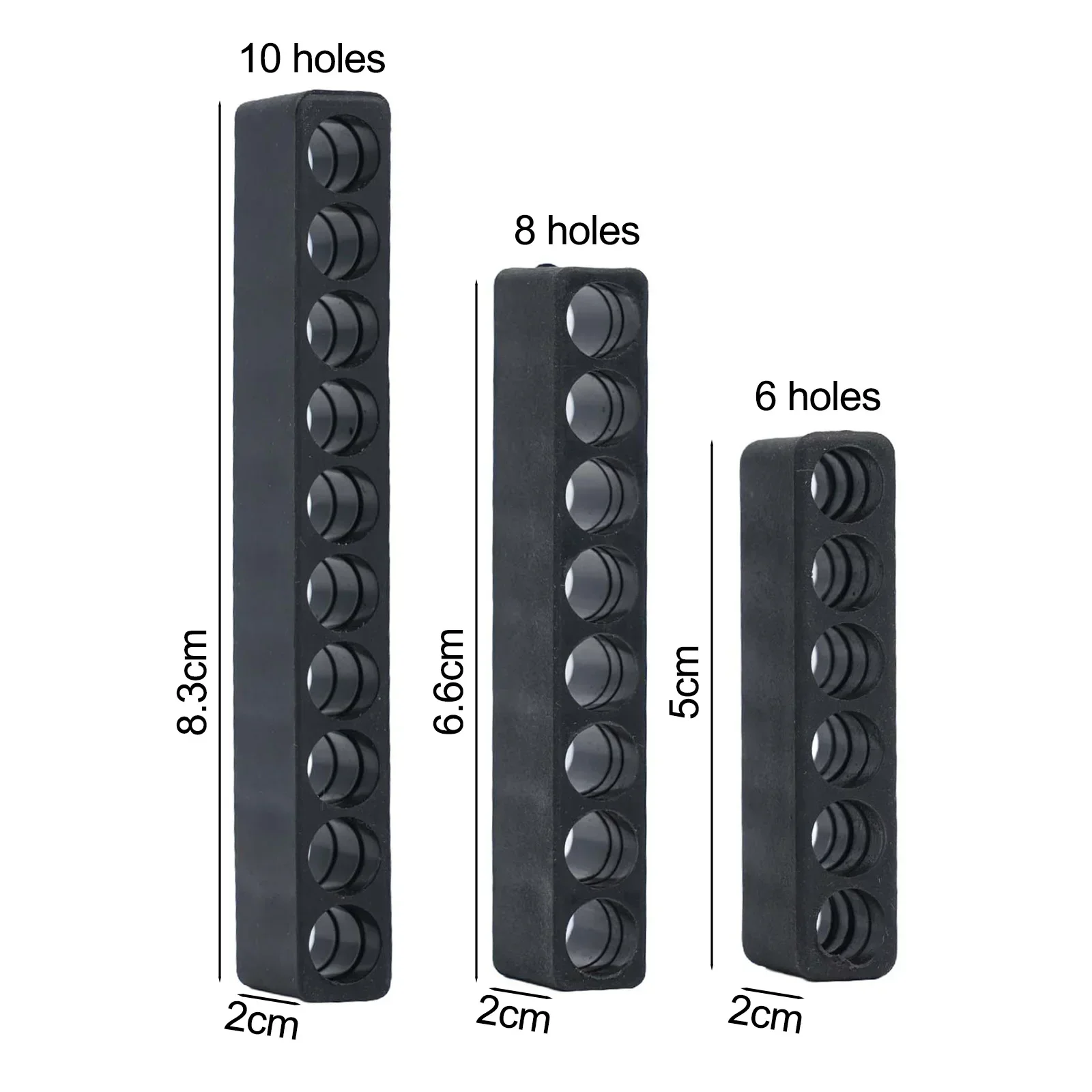 Chave De Fenda Titular Bit Titulares, Organizador De Ferramentas, Acessórios De Plástico, Estojo De Armazenamento, Alta Qualidade, 50mm, 66mm, 83mm, 3Pcs