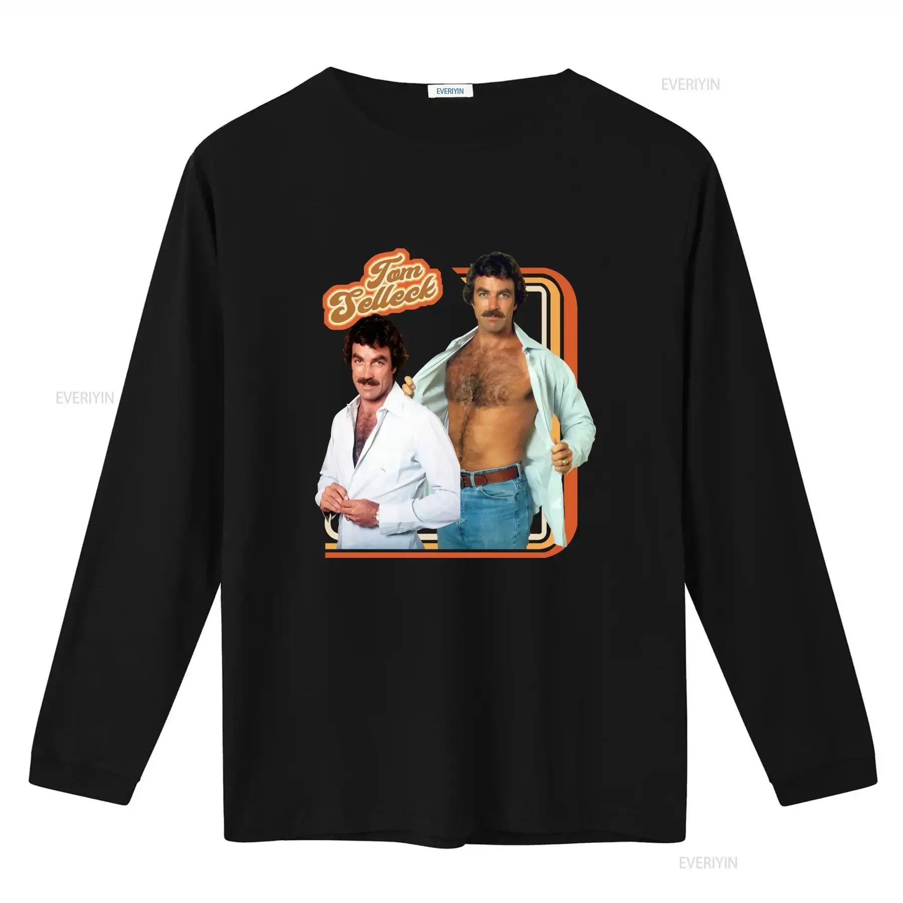 Tom Selleck 70s Retro Star T Shirt Vintage Macho Homage for Kids Throwback Style vintage Washed Casual Unisex Stretched
