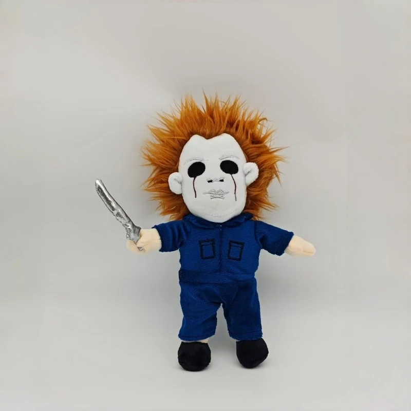 25cm Halloween Horror Michael Myers Plush Toys Anime Horror Dolls Throw Pillows Birthday Gifts