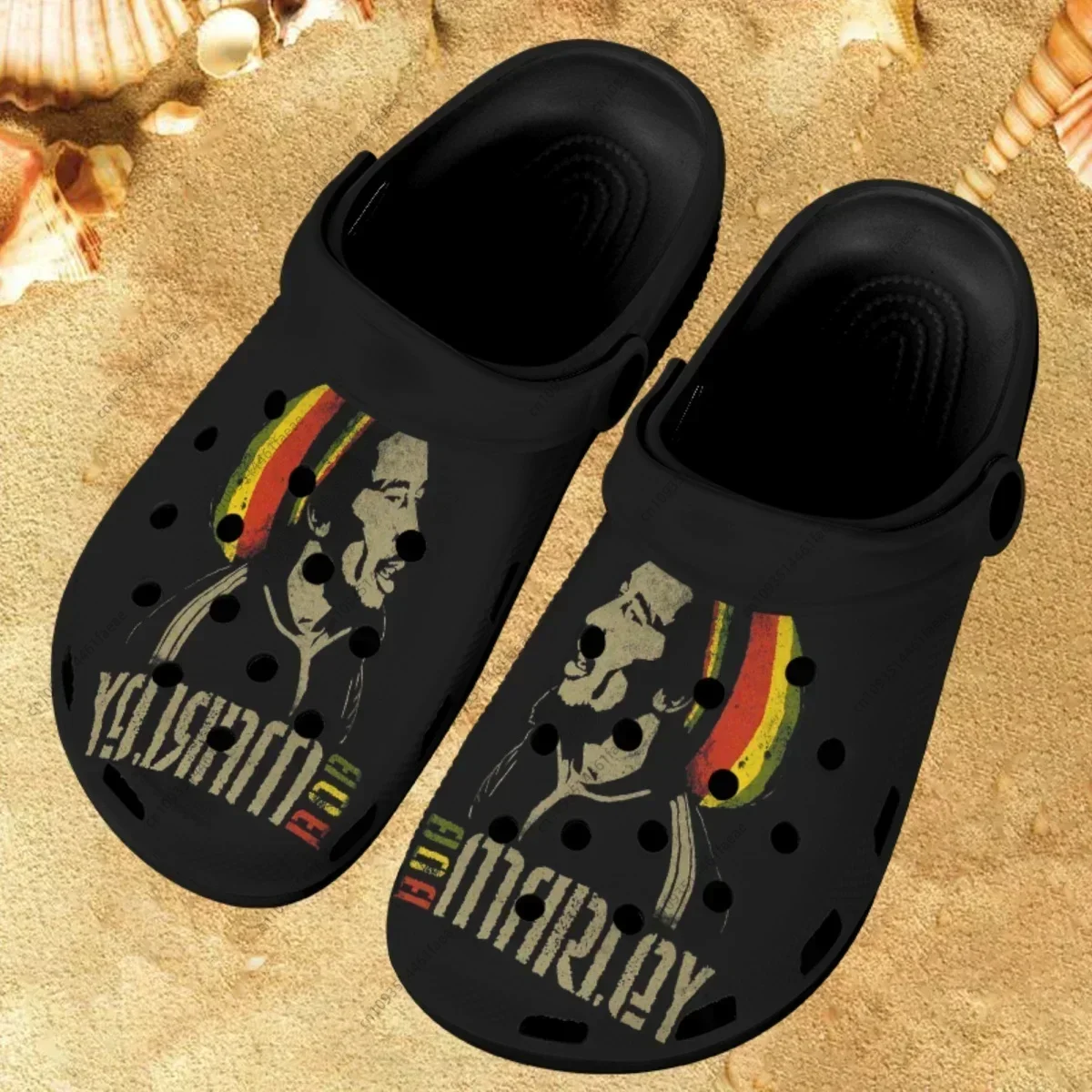 Famous Singer Rapper Bob Marley 3D Print Unisex Cozy Slides Summer Beach Slip On Casual Slippers Clogs Garden Shoes New Zapatos