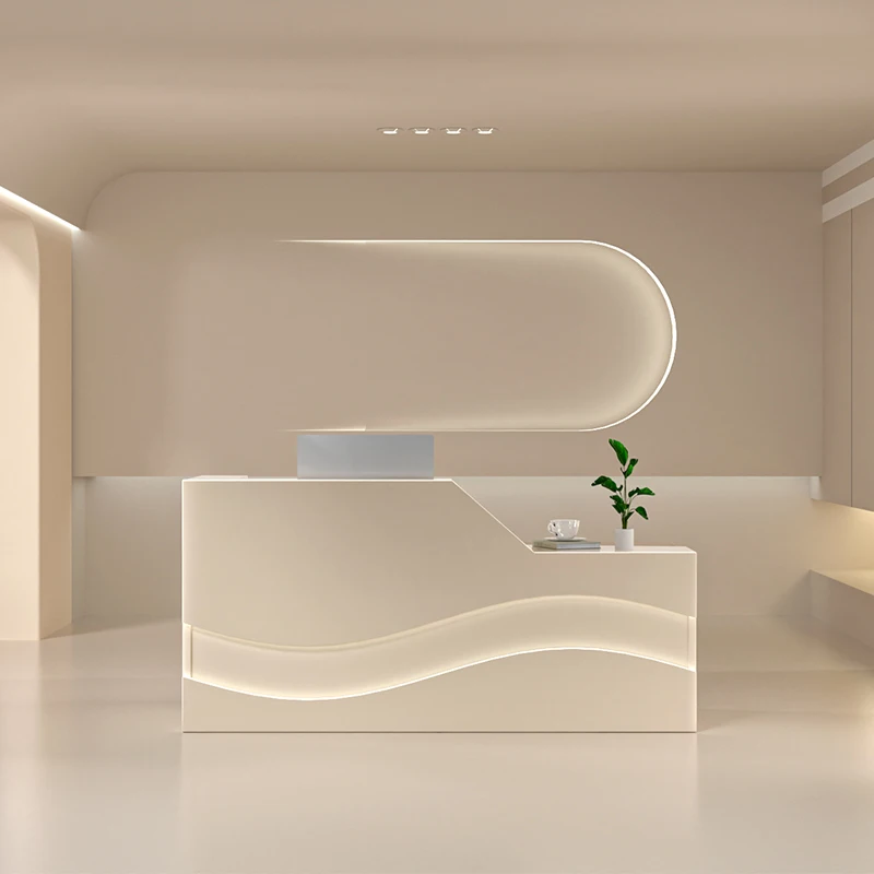 

​​Modern Luxury Reception Desk Cashier Counter Modern Minimalist Design Salon Boutique Commercial Bar Office Furniture FYRD​​