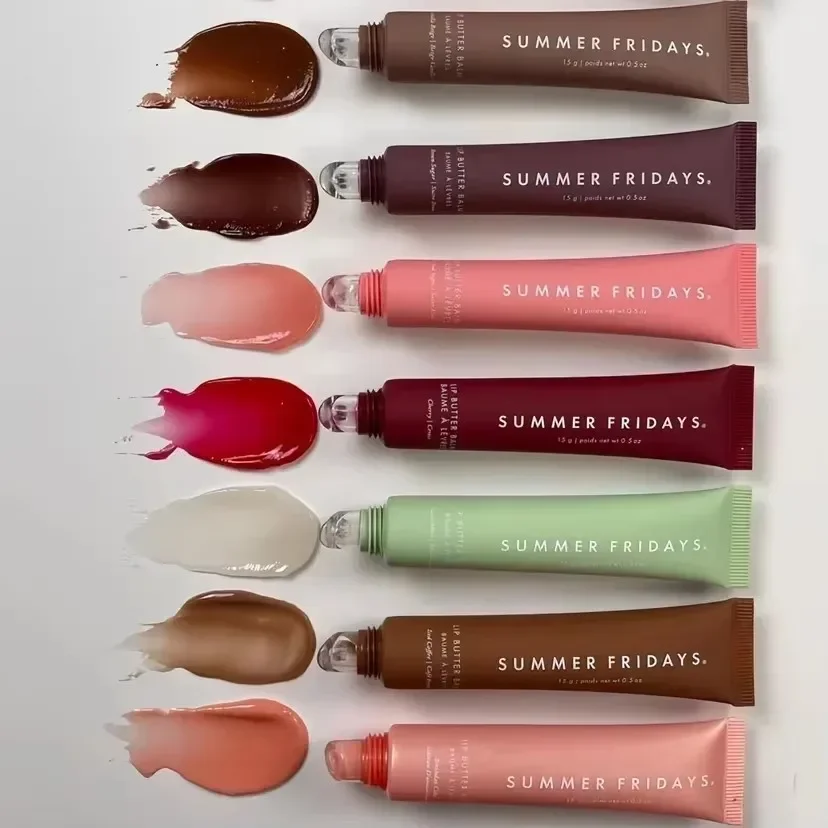 Summer Fridays Lippenbalsam, feuchtigkeitsspendender Spiegel, Lipgloss, Lippe, Vanille, rosa Zucker, Kaffee, Kuchen, Geruch, Lippenstift, transparentes Öl, Make-up