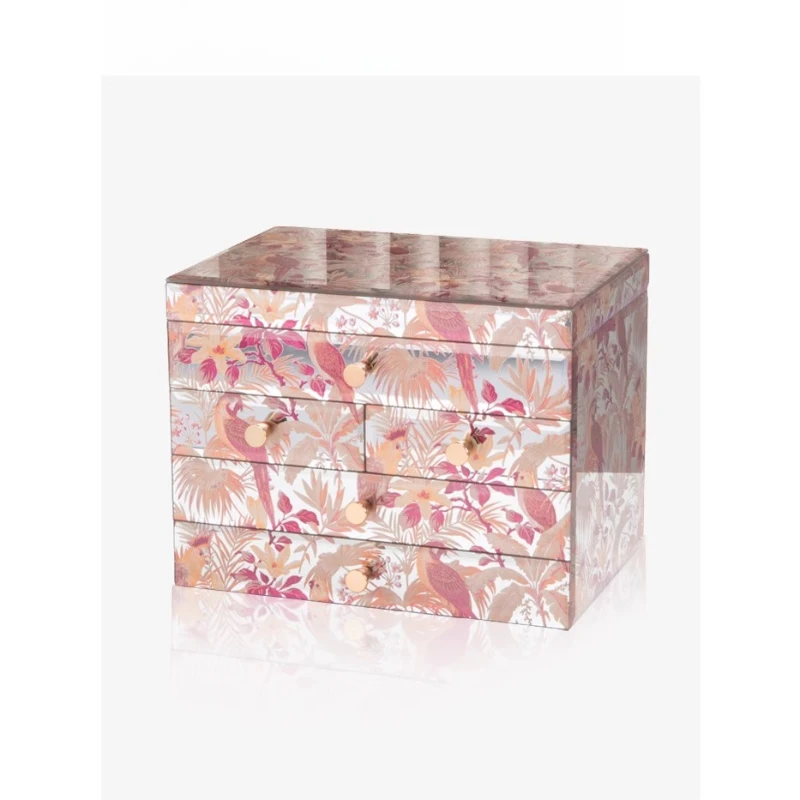retro jewelry box light luxury jewelry box storage box necklace ring earrings