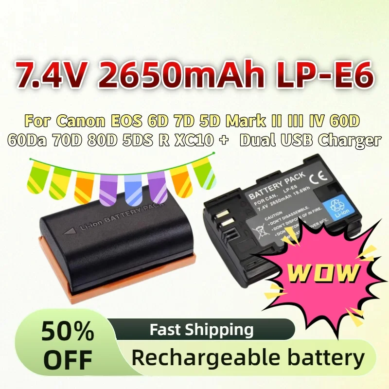 For Canon Eos 6D 7D…