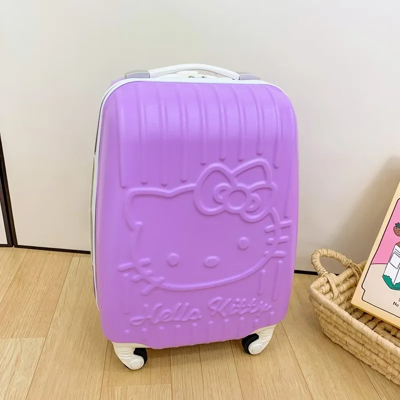 Hello Kittys Valigia da 16 pollici Bagagli per bambini Cartone animato Simpatico carrello per bambini Scatola d'imbarco Ruota universale Studente