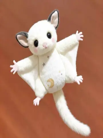 Flying Squirrel Plush Hanging Toy, Sugar Glider Small Doll Keychain Backpack Pendant
