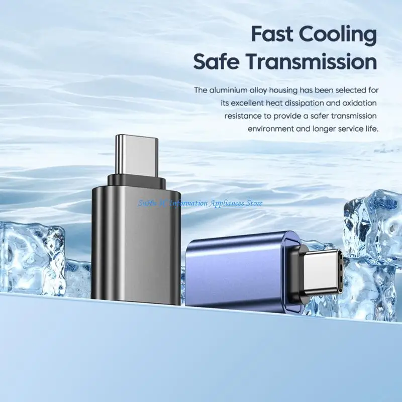 

USB3.0 To Type C Converters Reliable Metal Design Fast Speed File Transmission