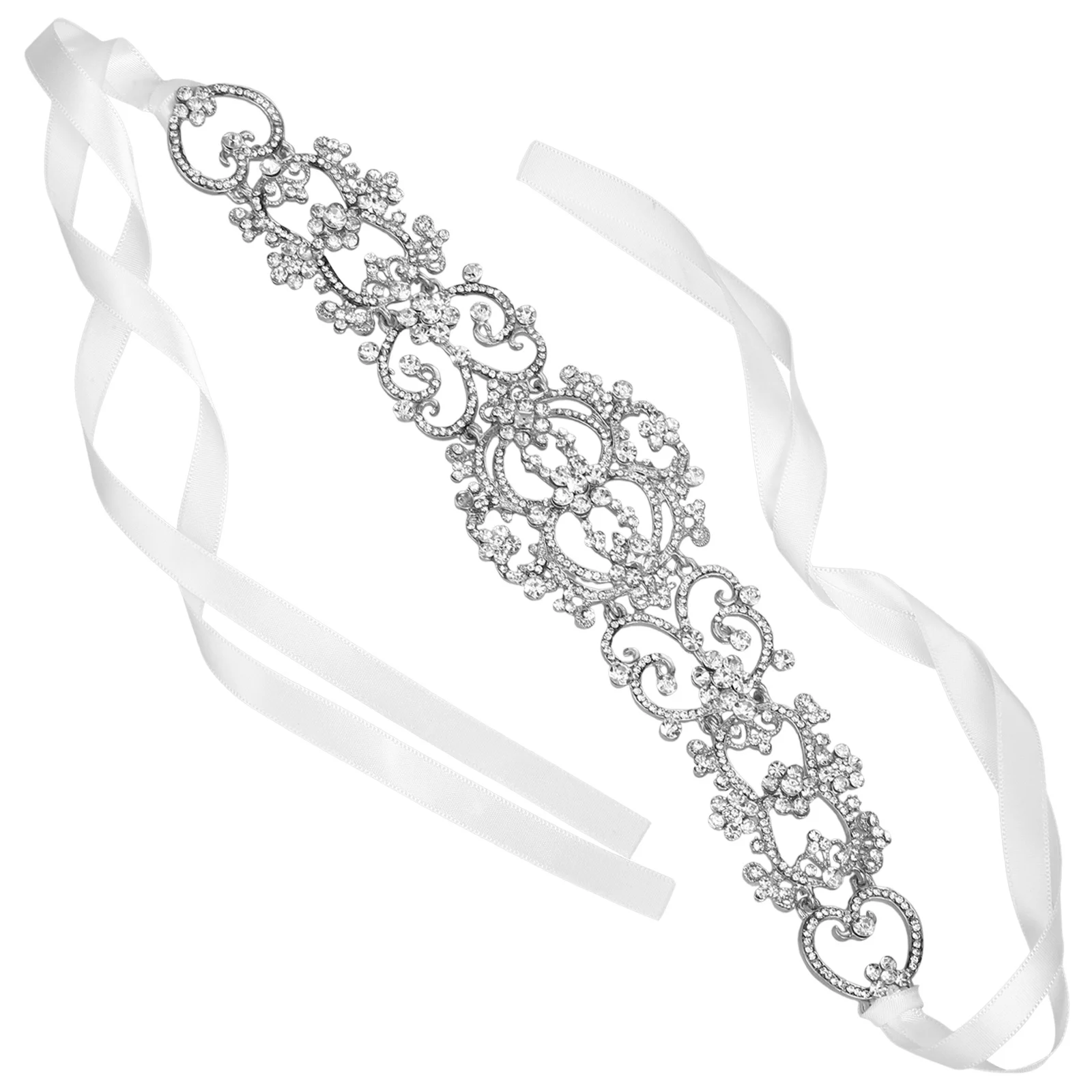 

Headband Bridal Hair Accessories for Women Bride Accessory Silver Rhinestone Headdress
