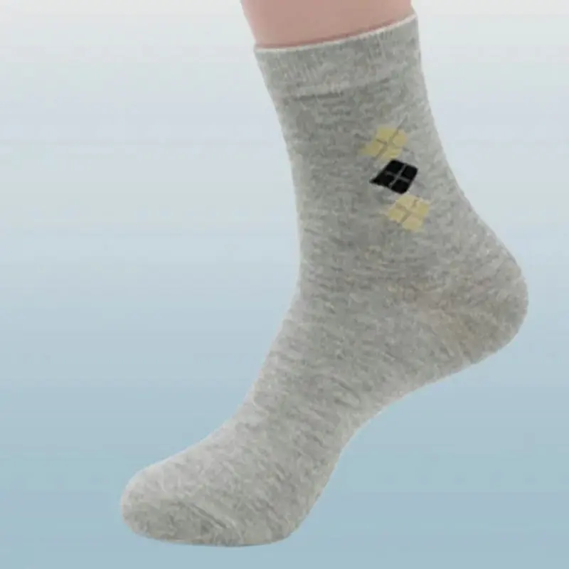 Chaussettes en coton respirant pour hommes, style petit diamant, quatre saisons, haute qualité, 5/10 paires, 2024