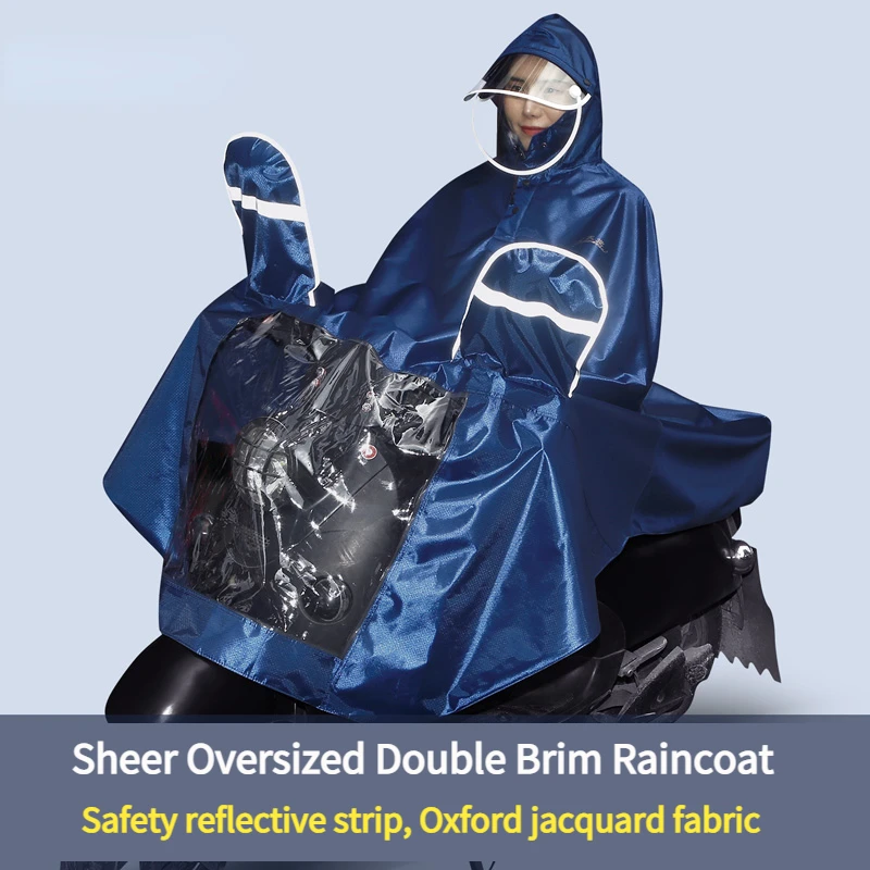 

Poncho Raincoat Long Raincoat Oxford Fabric Enlarged and Thickened Rainproof Mask for Electric Motorcycles Дождевик 레인코트남성