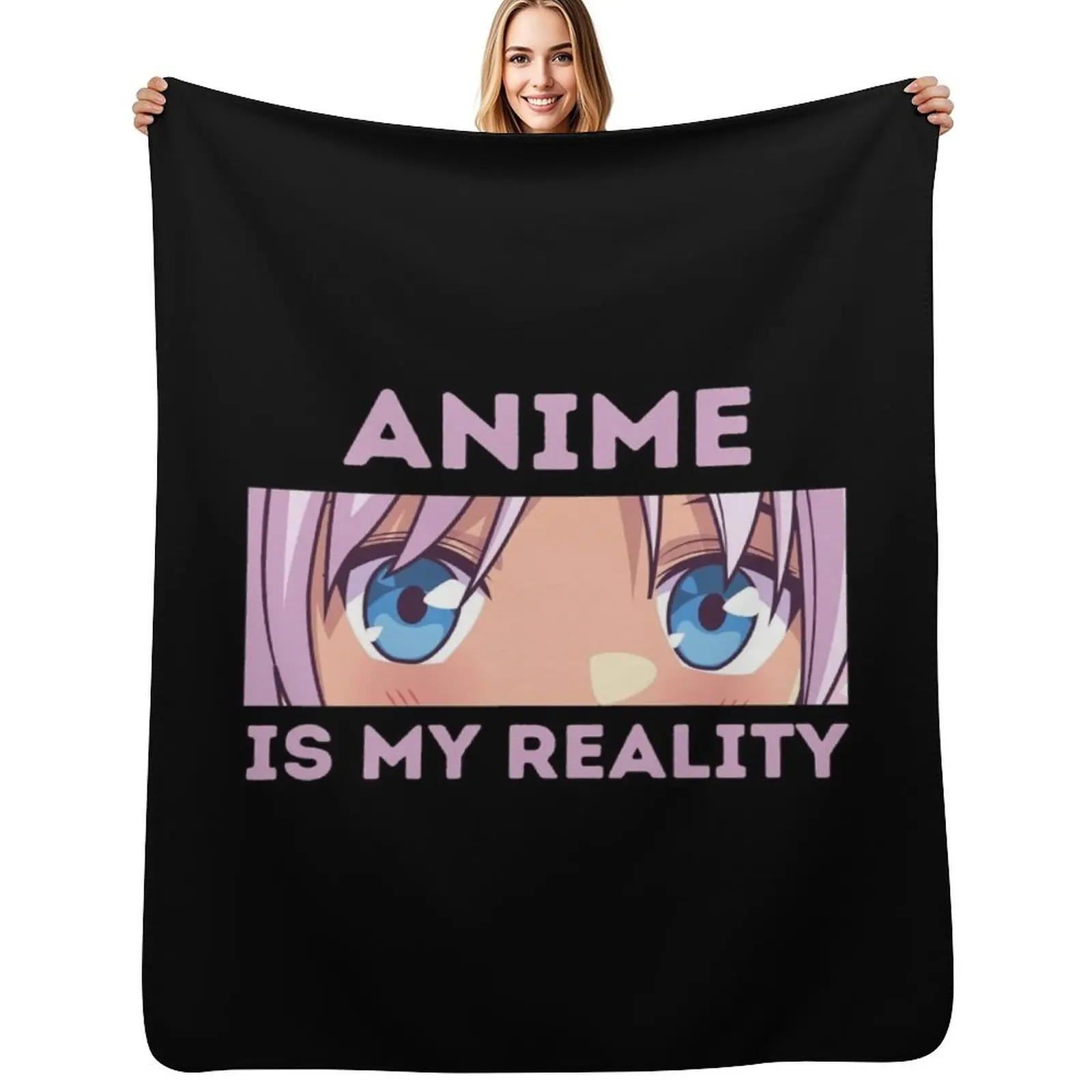 Anime Is My Reality Anime Lovers Gift Throw Blanket Versatile Cozy Throw Blanket for All Occasions