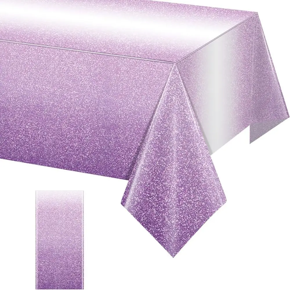 Gradient Pastel Plastic Tablecloth Waterproof Party Decoration Rectangle Table Cover Party Supplies Disposable Table Cloth