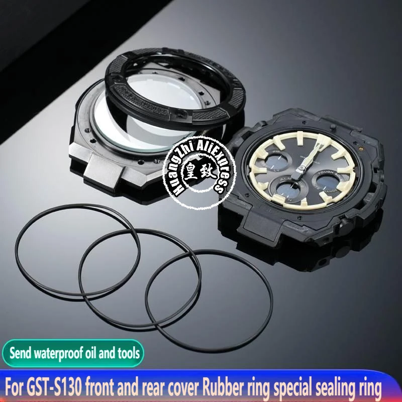 

For Casio GST-S130 watch back cover waterproof ring watch bottom cover Men rubber front cover sealing ring dust ring accessories