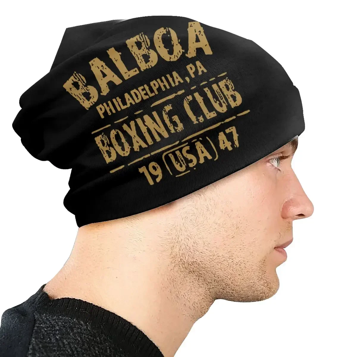 Rocky Balboa Club Handschuhe 1947 Mütze coole Outdoor Skull ies Mützen Hüte männlich Erwachsenen Frühling warme Multifunktion haube Strick mütze