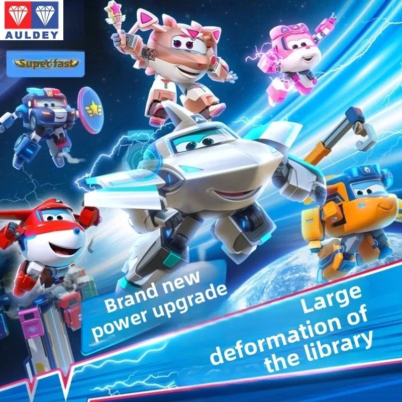

Auldey Super Wings Transforming Robot - Kuwii Leddie & Dazhuang with Hangar Playset | New Characters Boys Action Figure Toy