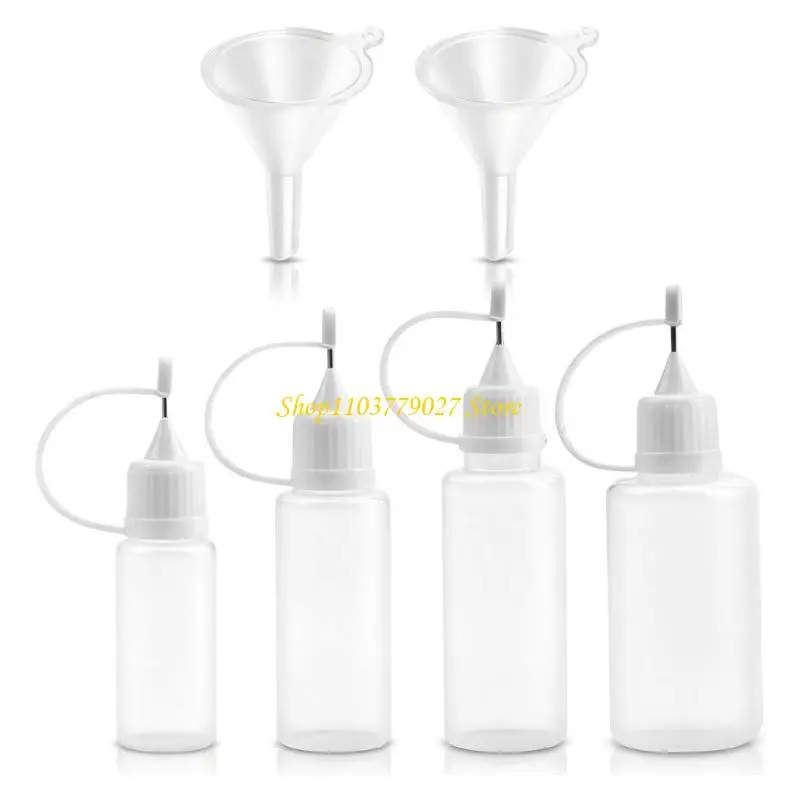 C4DF DIY Paint Squeeze Bottles with Fine Nozzles Funnel for Detail Placement Tasks