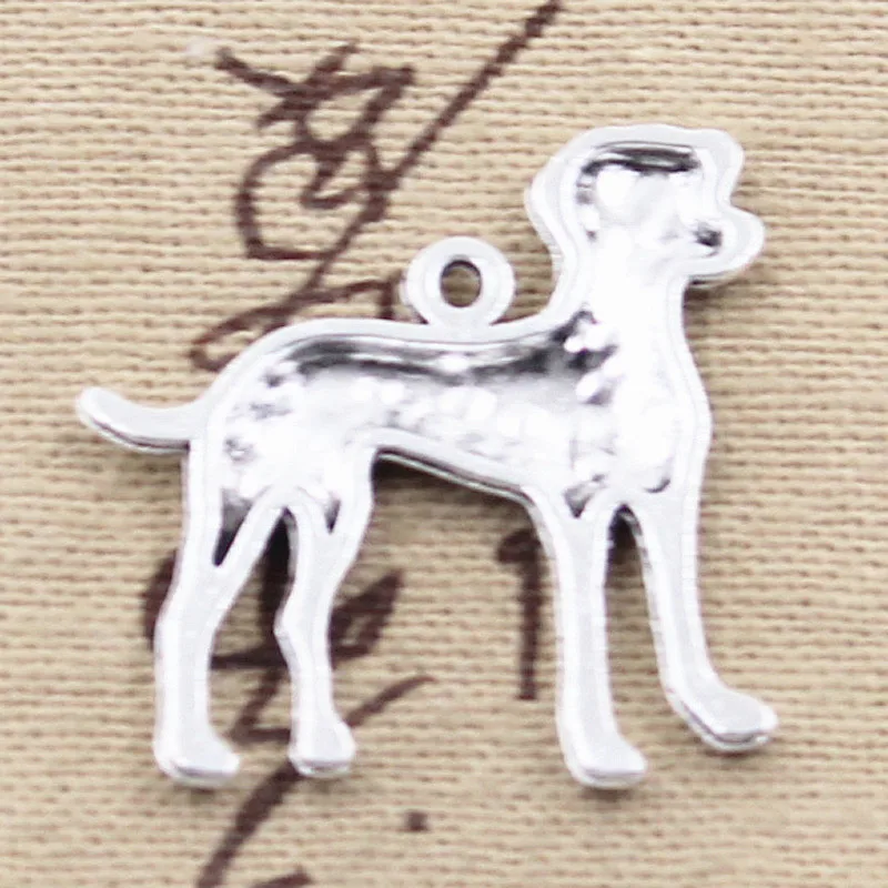 12pcs Charms Spotted Dog Dalmatian 30x29mm Antique Silver Color Pendants DIY Crafts Making Findings Handmade Tibetan Jewelry