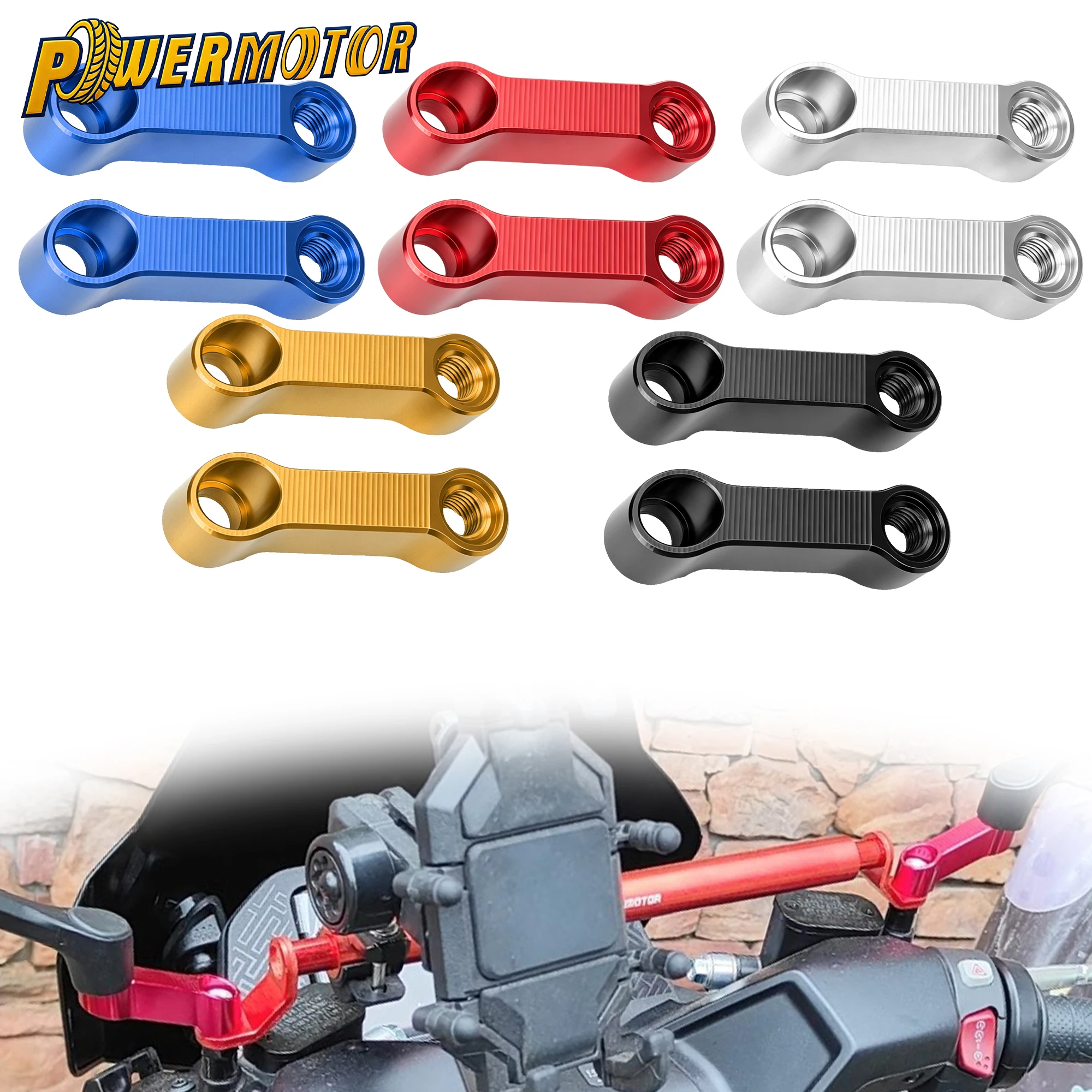 

Motorcycle CNC Rearview Mirrors Extension Riser Extend Adapter Mirrors Extend Base Parts For Honda Yamaha KTM Kawasaki Suzuki