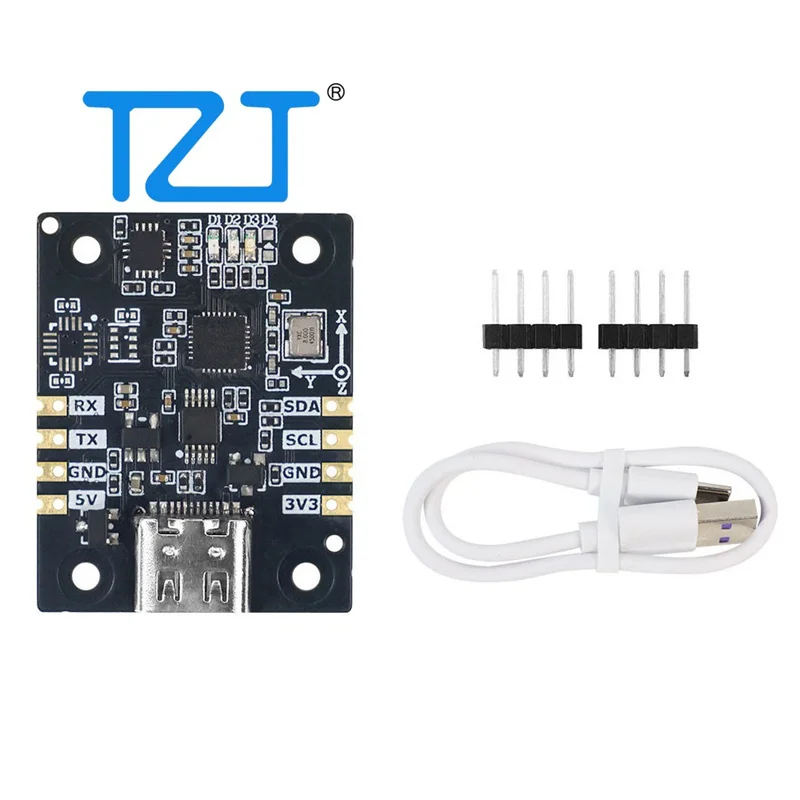TZT 6-Axis IMU Module High Precision IMU Attitude Sensor Built-in MCU Processor Support AHRS Attitude Calculation for ROS Robot