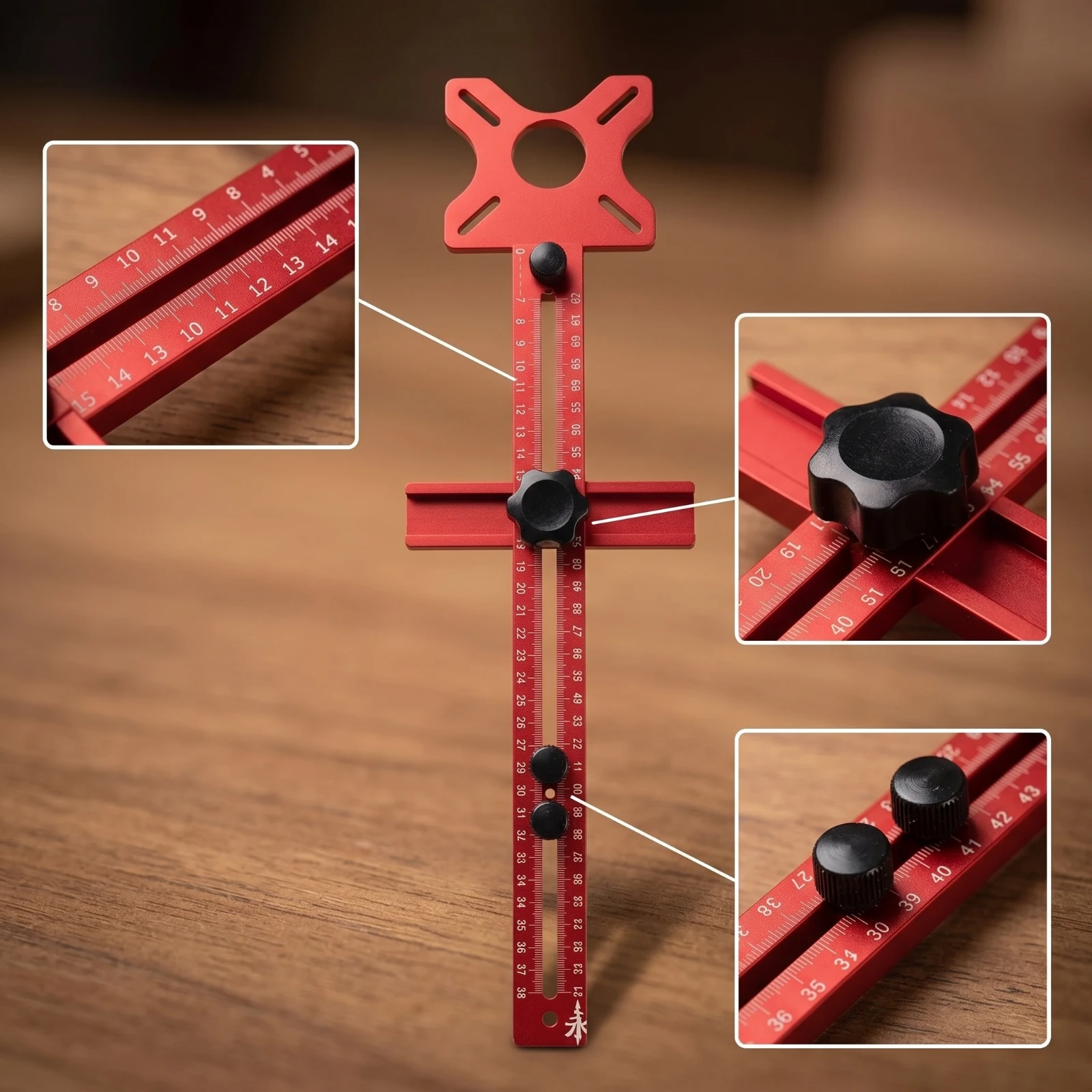 Router Circle Cutting Guide Adjustable Router Guide with Measuring Rail Circle Jig Precision Tool Accurate for Woodworkers - view 6