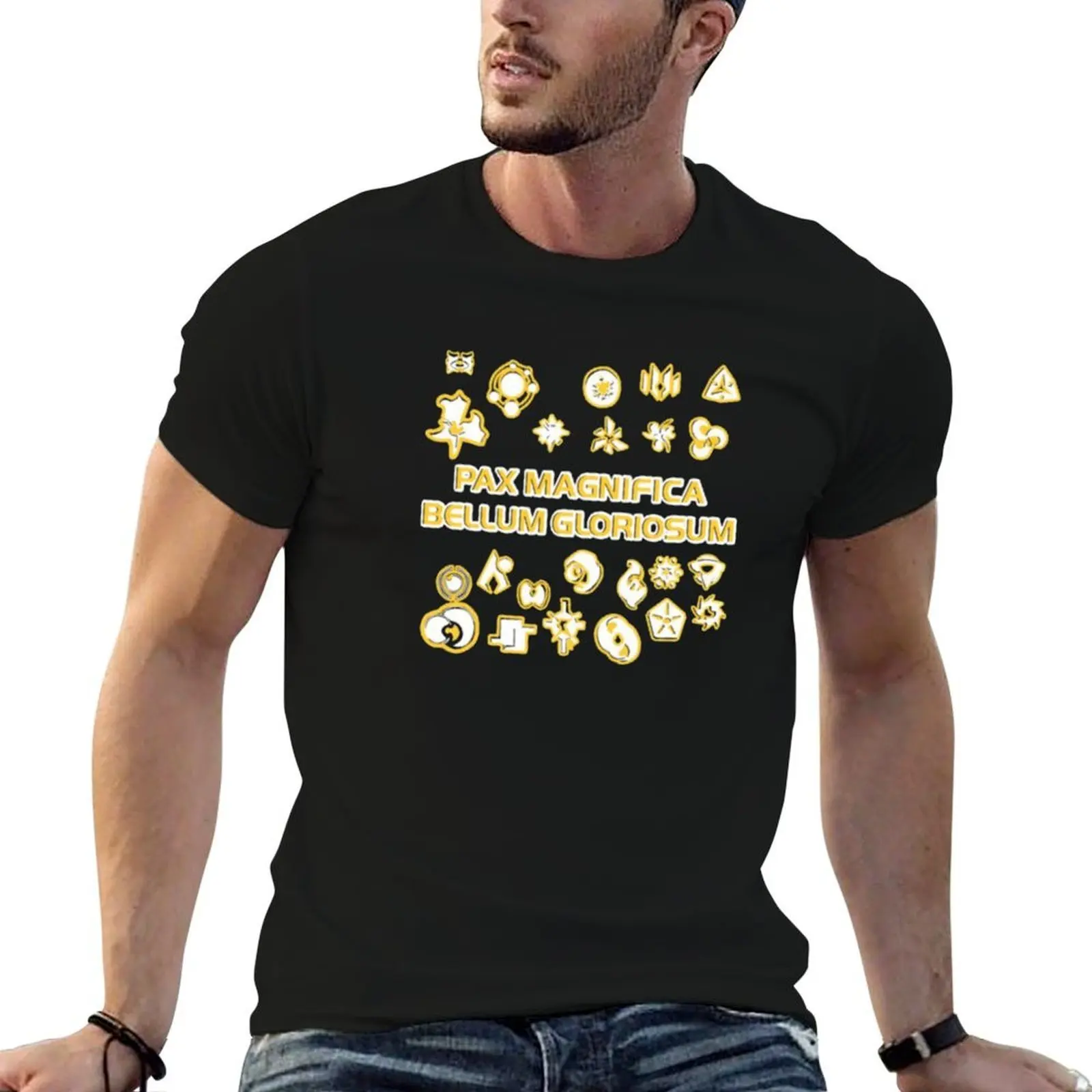 Camiseta Duotone Faction Symbols Pax Magnifica Bellum Gloriosum Twilight Imperium, camisetas para hombre, camiseta divertida de algodón