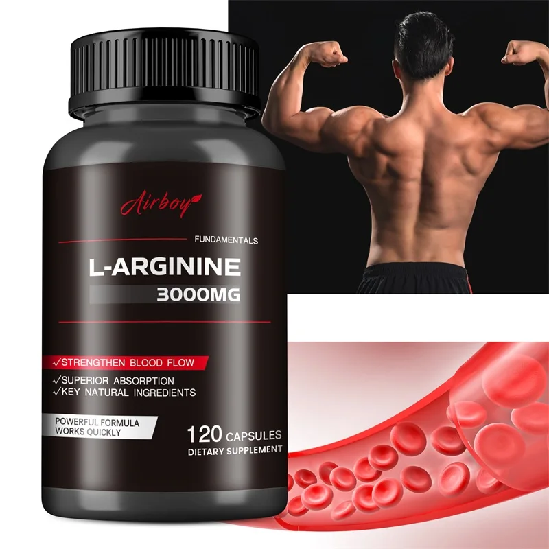 

L-Arginine Capsules - Enhance Muscle Strength, Improve Athletic Performance, Promote Blood Circulation, and Quickly Absorb