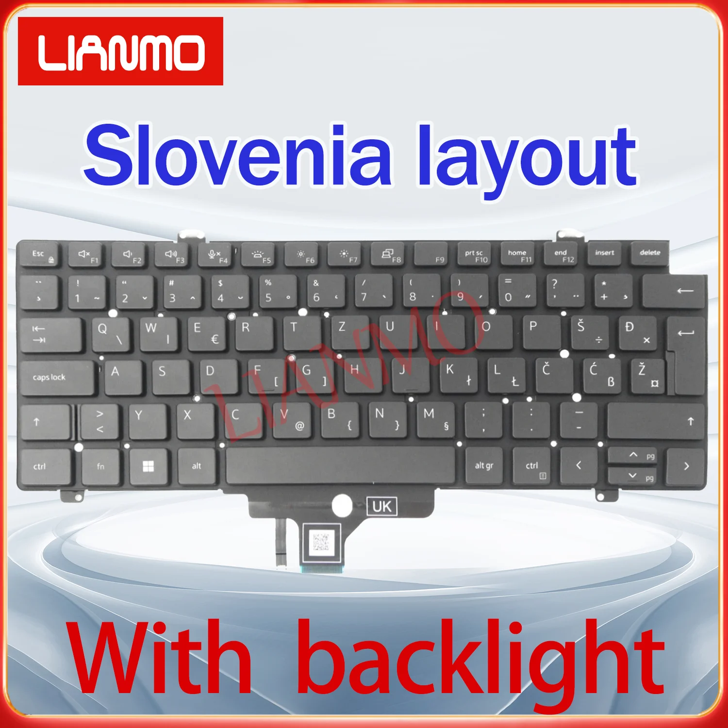 Swedish/Slovenia/Turkish/Ukrainian/US layout for Dell Latitude 5420 5421 5430 7420 7430 7520 7521 backlight keyboard