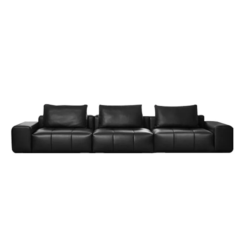 

Genuine leather pixel sofa minimalist first layer cowhide large apartment
