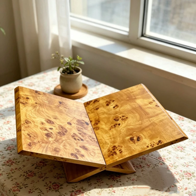 Modern Chinese homestay wabi-sabi wind model study solid wood bookshelf
