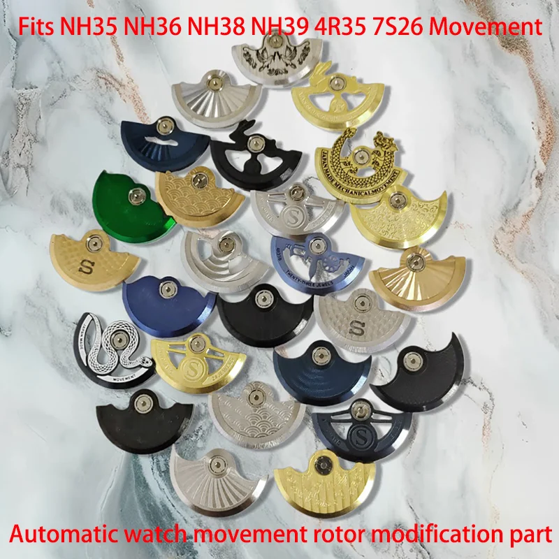 

NH35 Movement Refit Part Rotor Oscillating Weight Rotor Fits For 7S26 NH35 NH36 NH38 NH39 4R 6R Watch Movement Rotor