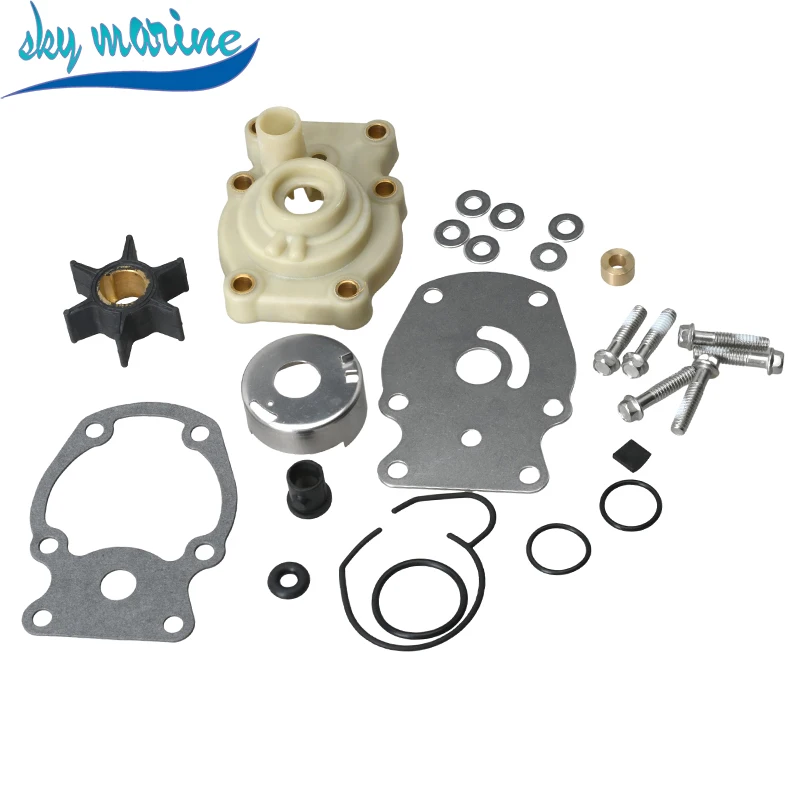 

393630 Water Pump Kit With Housing Replacement Fit Johnson Evinrude OMC Outboard 20 25 30 35HP Outboard Motors Sierra 18-3382 03