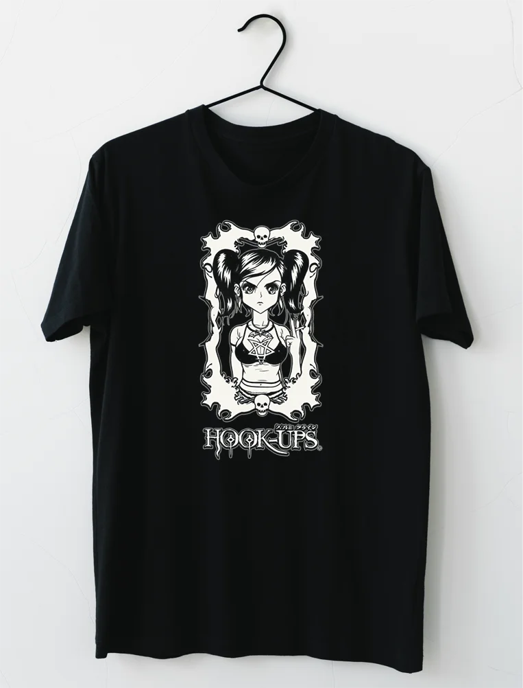 Hookups Sakteboard Lucinda Goth Girl Smoking T-Shirt S-4XL